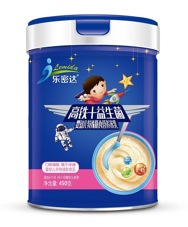 樂密達  高鐵+益生菌嬰幼兒特膳米乳  450g