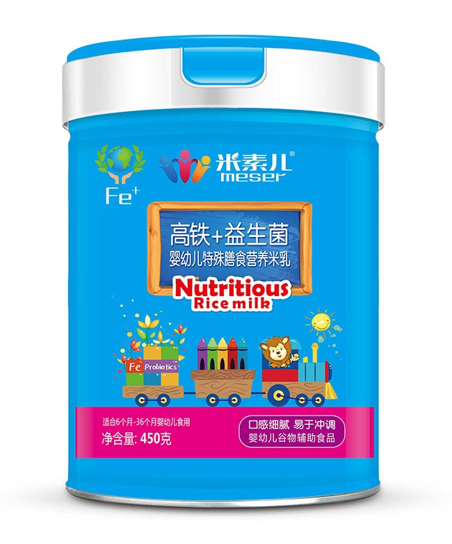 米素兒  高鐵+益生菌特膳米乳  450g